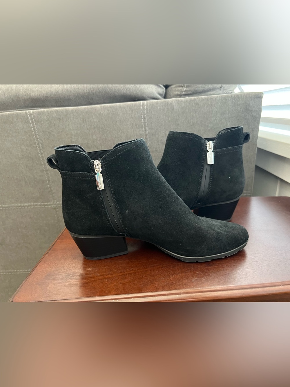 Black Suede Ankle Booties